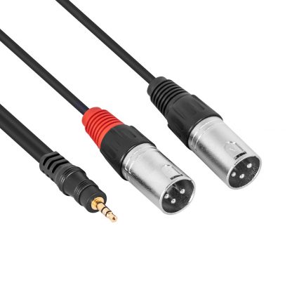 Mini Jack TRS to 2 XLR-M Cable